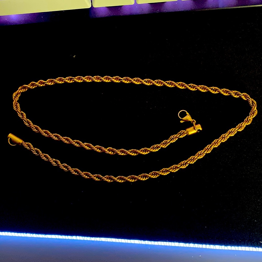 10K gold 16 inch rope chain for men or women| many available